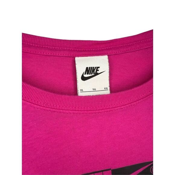 Nike GFX Women’s XL Short Sleeve Tech Top Magenta Front Tie Swoosh - Picture 4 of 7
